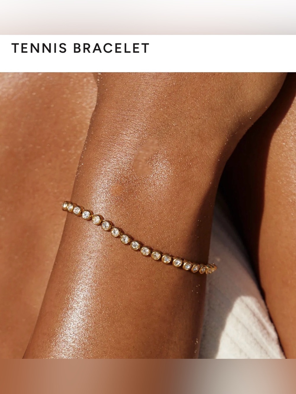 Atolea Gold Tennis Bracelet